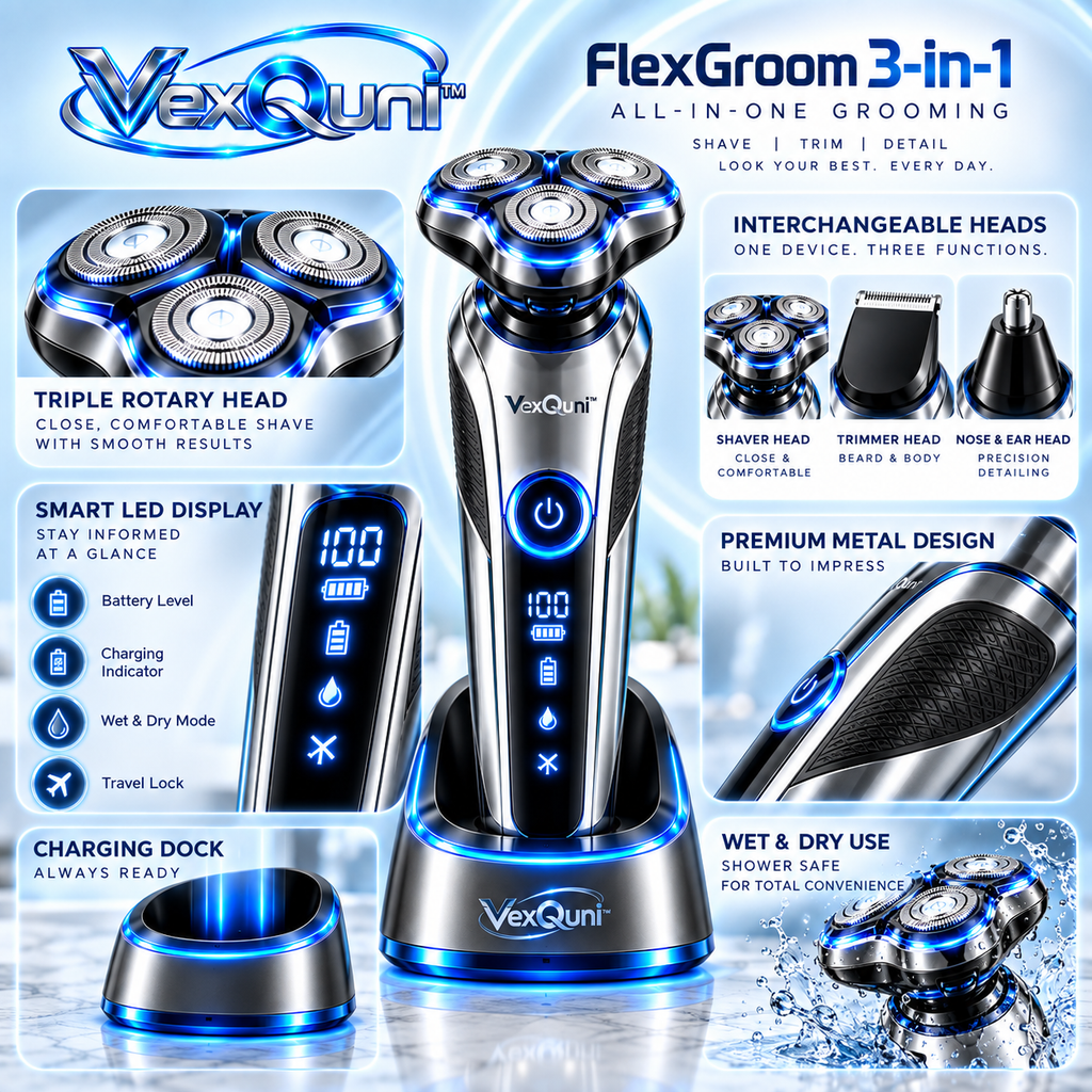 VexQuni™ 3-in-1 Multi-Function Grooming System
