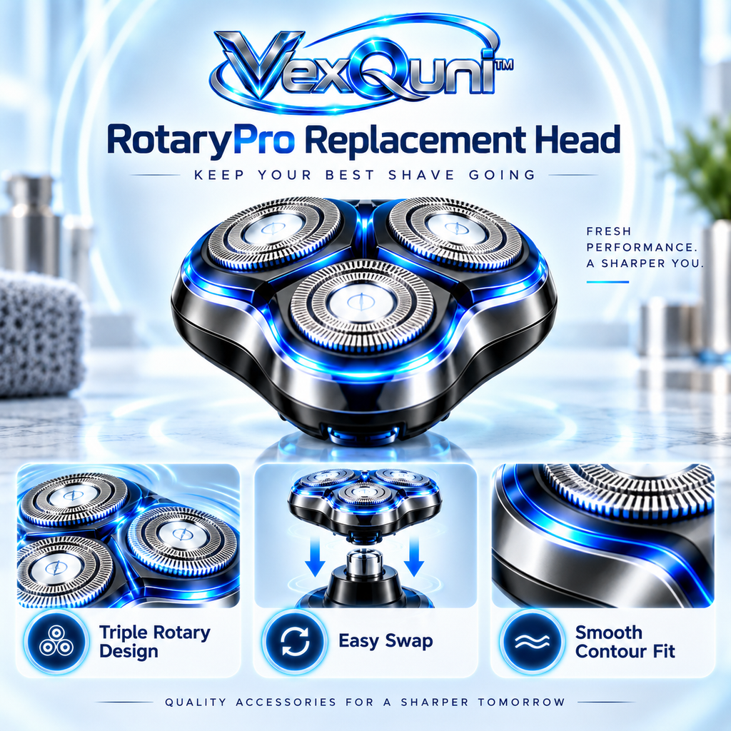 VexQuni™ Triple Rotary Replacement Shaver Head