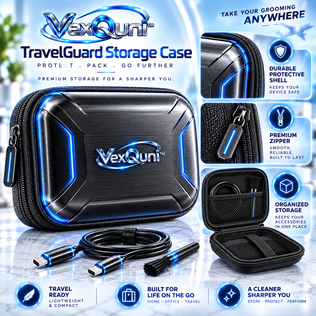 VexQuni™ Hard-Shell Shaver Storage Case Set