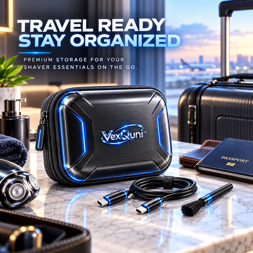 VexQuni™ Hard-Shell Shaver Storage Case Set